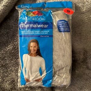 Fruit Of The Loom Gray Thermal Shirt